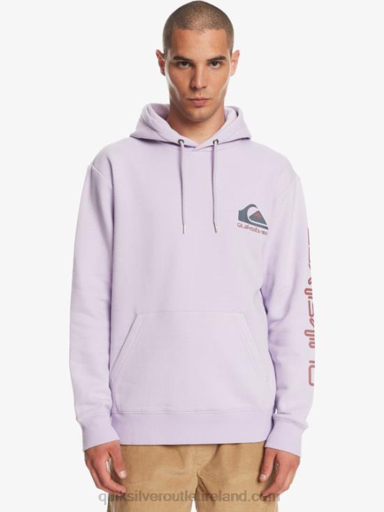 Men Quiksilver Omni Logo Hood Fleece Top Pullover N02TD1031 pastel lilac