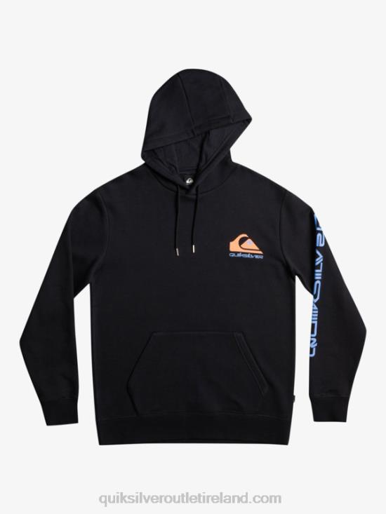 Men Quiksilver Omni Logo Hood Fleece Top Pullover N02TD1032 black