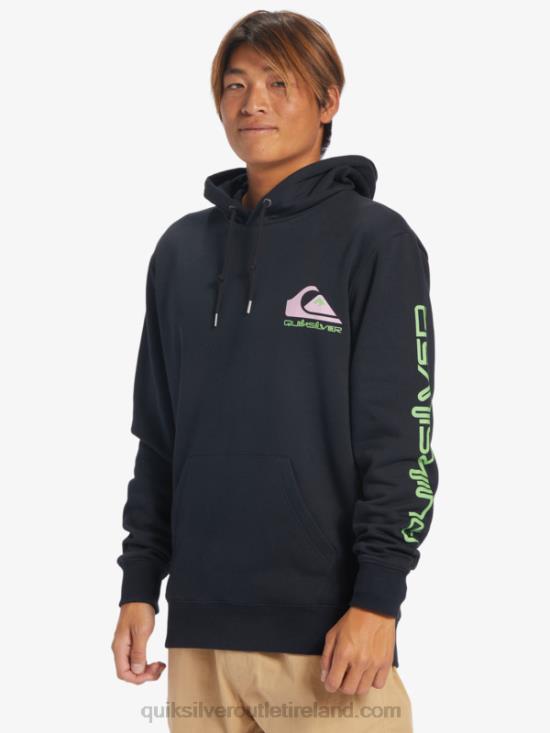 Men Quiksilver Omni Logo Hoodie N02TD641 black