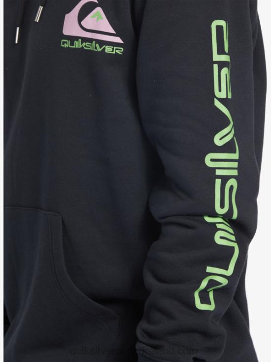 Men Quiksilver Omni Logo Hoodie N02TD641 black