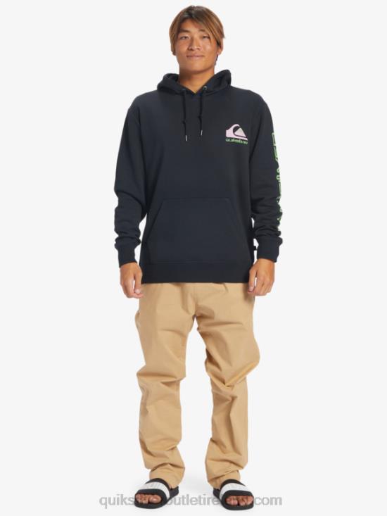 Men Quiksilver Omni Logo Hoodie N02TD641 black