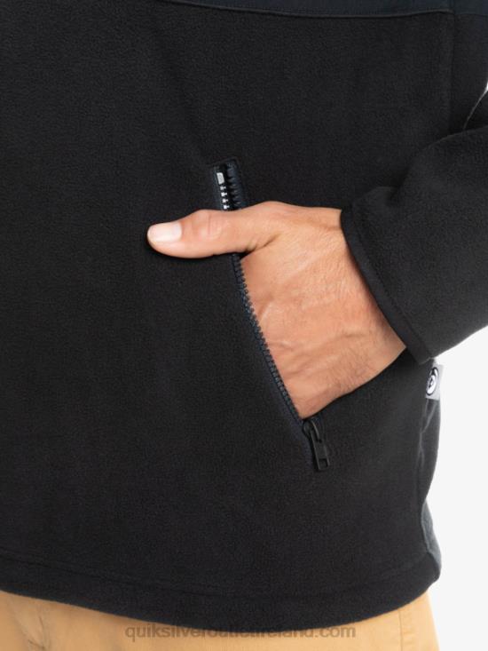Men Quiksilver Saturn Half Zip Fleece N02TD1561 black