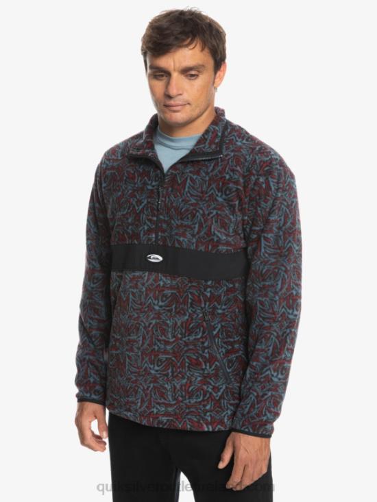 Men Quiksilver Saturn Half Zip Fleece N02TD1562 provencial blue saturn