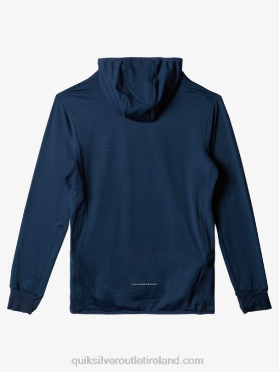 Men Quiksilver Steep Point Quarter-Zip Fleece Hoodie N02TD1873 insignia blue