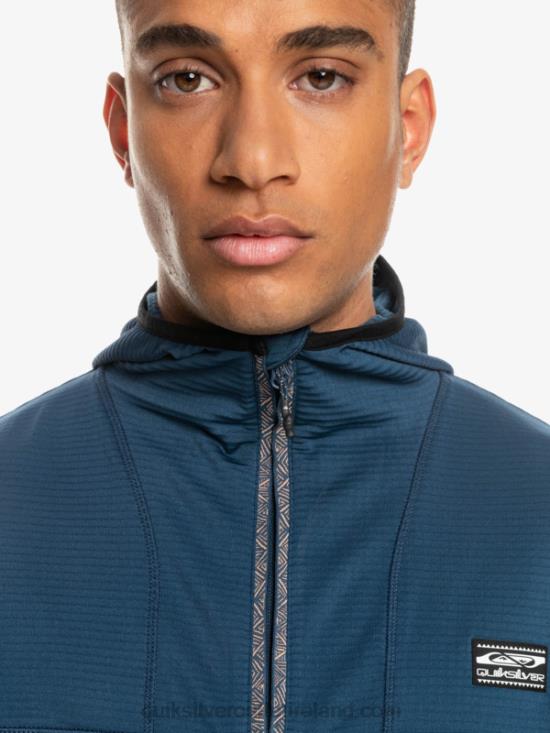 Men Quiksilver Steep Point Quarter-Zip Fleece Hoodie N02TD1873 insignia blue