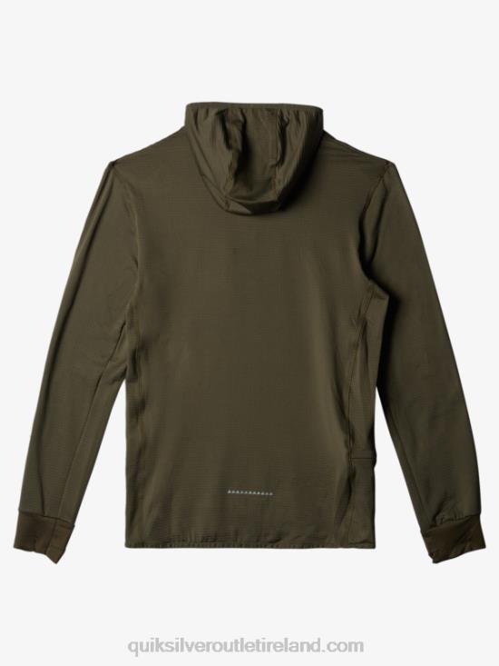 Men Quiksilver Steep Point Quarter-Zip Fleece Hoodie N02TD1874 grape leaf