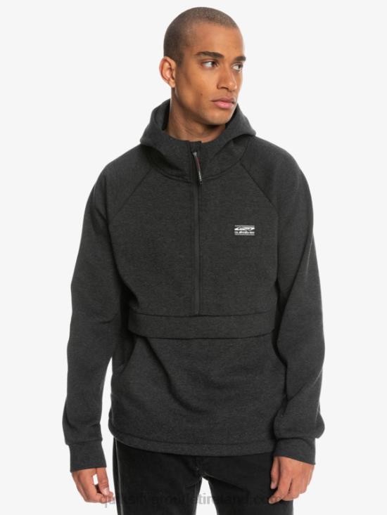 Men Quiksilver Step Off Half-Zip Hoodie N02TD1370 phantom heather