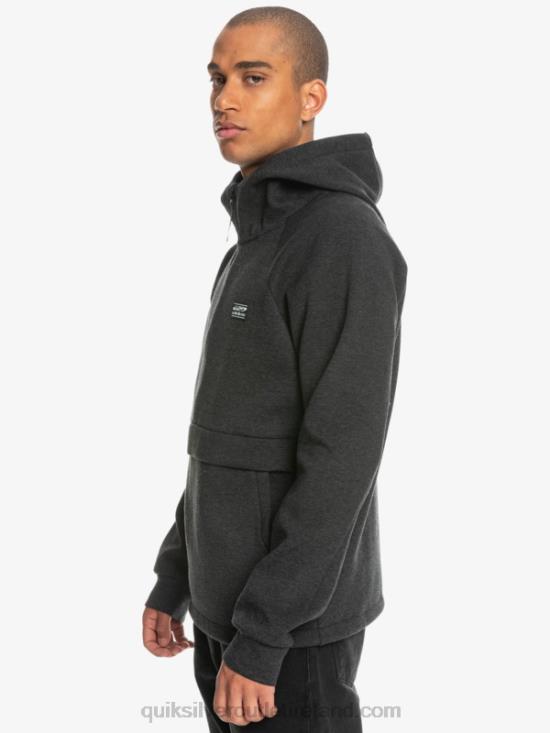 Men Quiksilver Step Off Half-Zip Hoodie N02TD1370 phantom heather