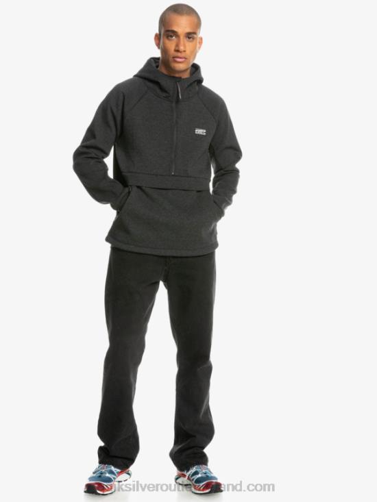 Men Quiksilver Step Off Half-Zip Hoodie N02TD1370 phantom heather