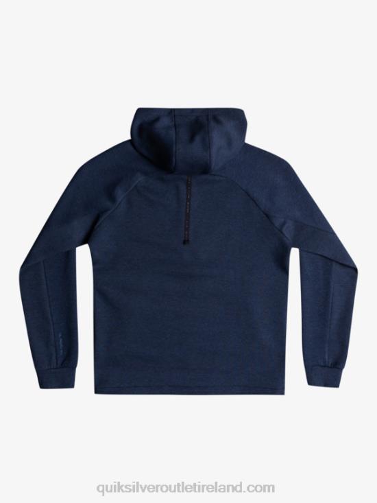 Men Quiksilver Step Off Half-Zip Hoodie N02TD1371 insignia blue heather
