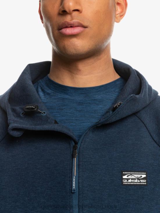 Men Quiksilver Step Off Half-Zip Hoodie N02TD1371 insignia blue heather