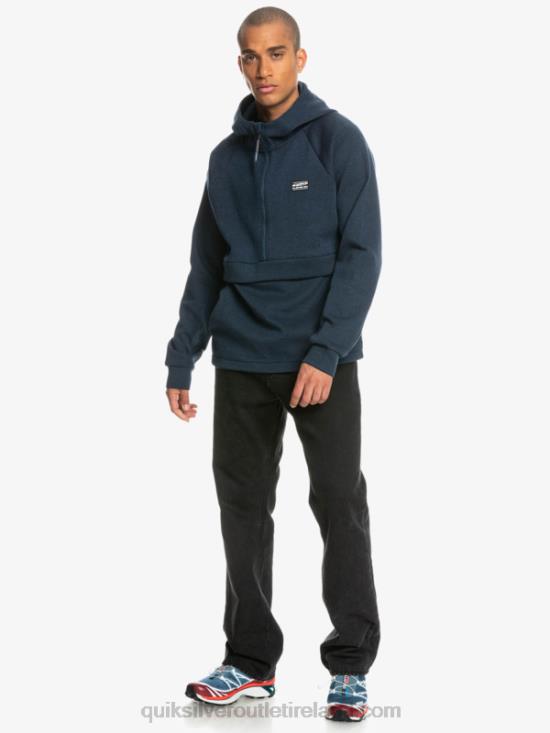 Men Quiksilver Step Off Half-Zip Hoodie N02TD1371 insignia blue heather