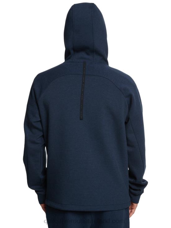 Men Quiksilver Step Off Half-Zip Hoodie N02TD1371 insignia blue heather