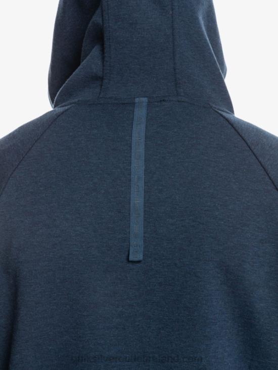 Men Quiksilver Step Off Half-Zip Hoodie N02TD1371 insignia blue heather