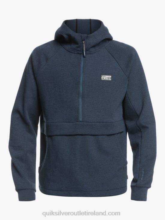Men Quiksilver Step Off Half-Zip Hoodie N02TD1371 insignia blue heather