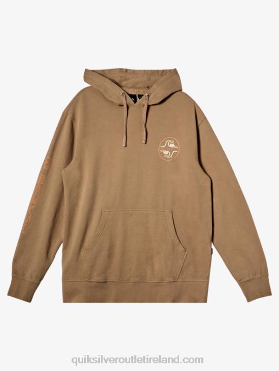 Men Quiksilver Sweet As Slab Hoodie N02TD1219 plaza taupe