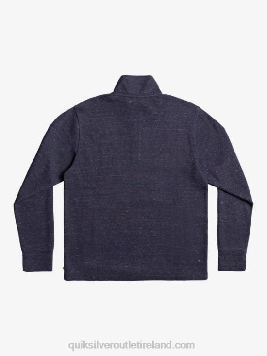 Men Quiksilver Waterman Pointsurf Zip Mock Neck Sweatshirt N02TD1801 navy blazer heather