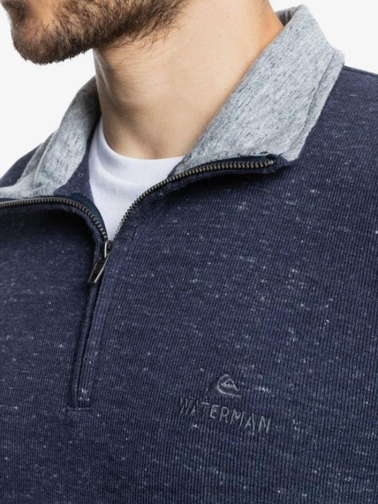 Men Quiksilver Waterman Pointsurf Zip Mock Neck Sweatshirt N02TD1801 navy blazer heather