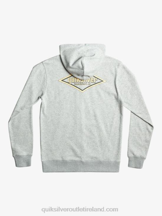 Men Quiksilver Words Zip-Up Hoodie N02TD1148 light grey heather