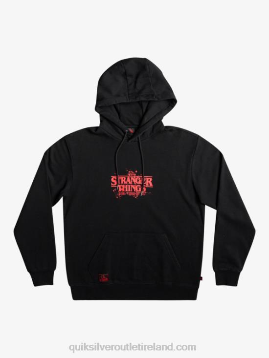 Men Quiksilver x Stranger Things Official Logo Hoodie N02TD1806 black
