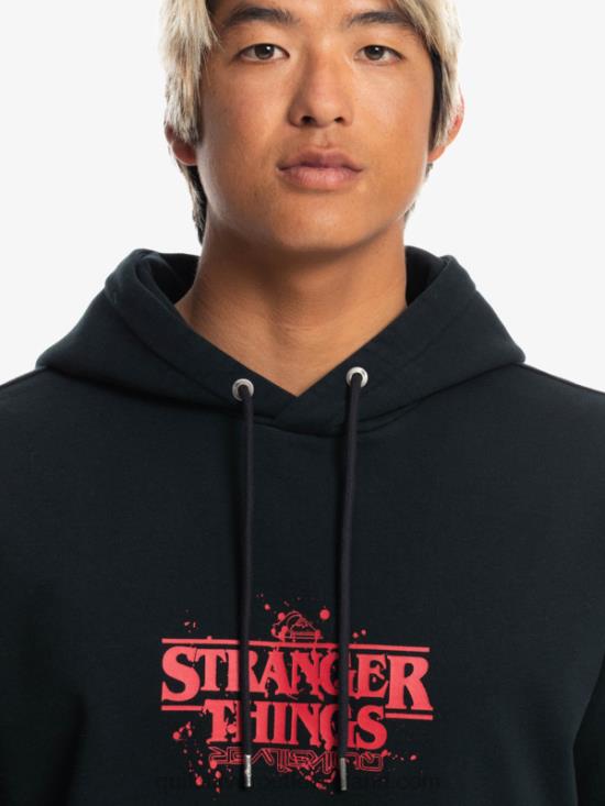 Men Quiksilver x Stranger Things Official Logo Hoodie N02TD1806 black