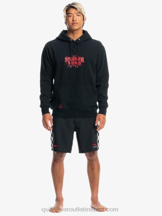 Men Quiksilver x Stranger Things Official Logo Hoodie N02TD1806 black