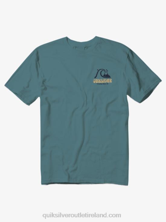 Men Quiksilver Arts In Palms T-Shirt N02TD1099 brittany blue