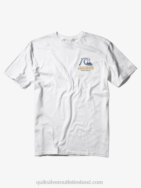 Men Quiksilver Arts In Palms T-Shirt N02TD1100 antique white