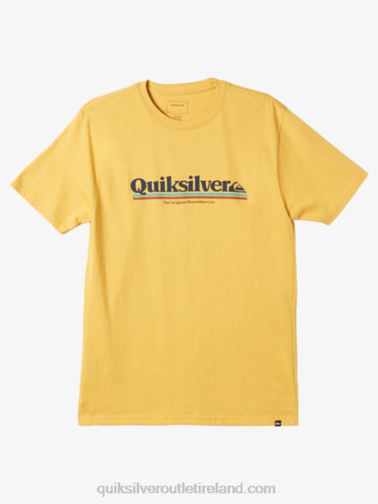 Men Quiksilver Between The Lines T-shirt N02TD979 bright gold