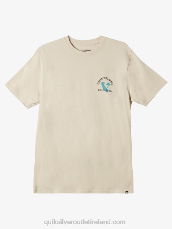 Men Quiksilver California Iconic West T-shirt N02TD1228 plaza taupe