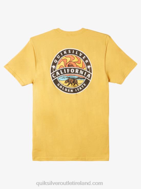 Men Quiksilver California Sunshine T-shirt N02TD1183 bright gold