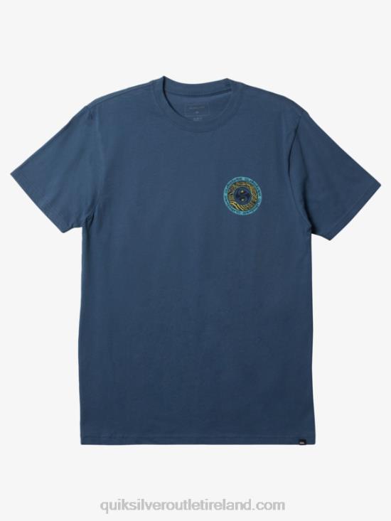Men Quiksilver Circles End T-Shirt N02TD307 bering sea