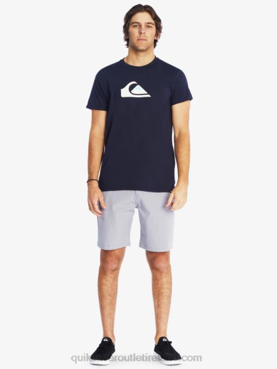Men Quiksilver Comp Logo T-Shirt N02TD1382 navy blazer