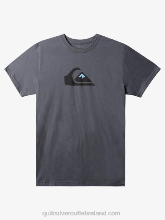 Men Quiksilver Comp Logo T-Shirt N02TD1386 iron gate