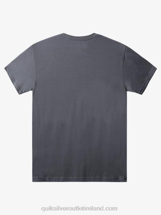 Men Quiksilver Comp Logo T-Shirt N02TD1386 iron gate
