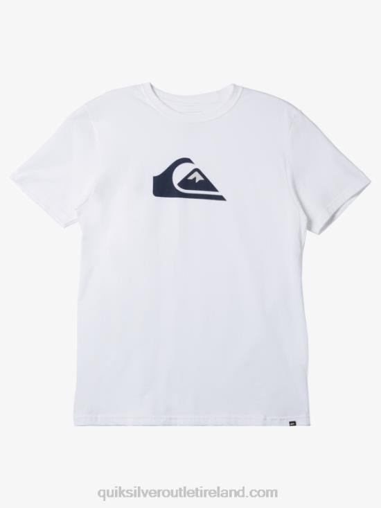 Men Quiksilver Comp Logo T-shirt N02TD190 white