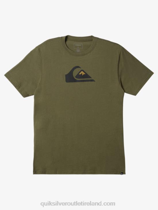 Men Quiksilver Comp Logo T-shirt N02TD192 four leaf clover
