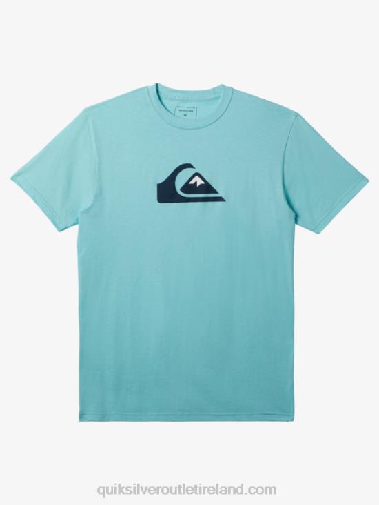 Men Quiksilver Comp Logo T-shirt N02TD193 angel blue