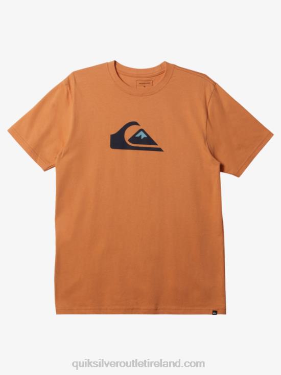 Men Quiksilver Comp Logo T-shirt N02TD194 copper tan