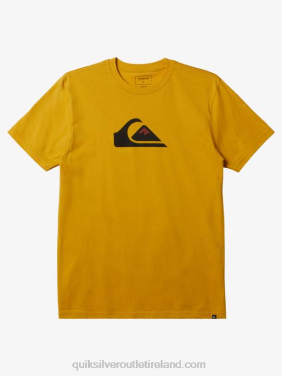 Men Quiksilver Comp Logo T-shirt N02TD195 yolk yellow