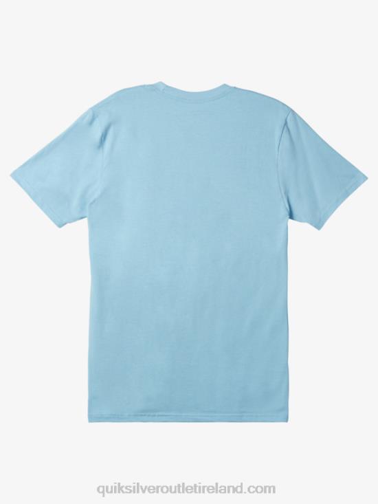 Men Quiksilver Comp Logo T-shirt N02TD197 sky blue