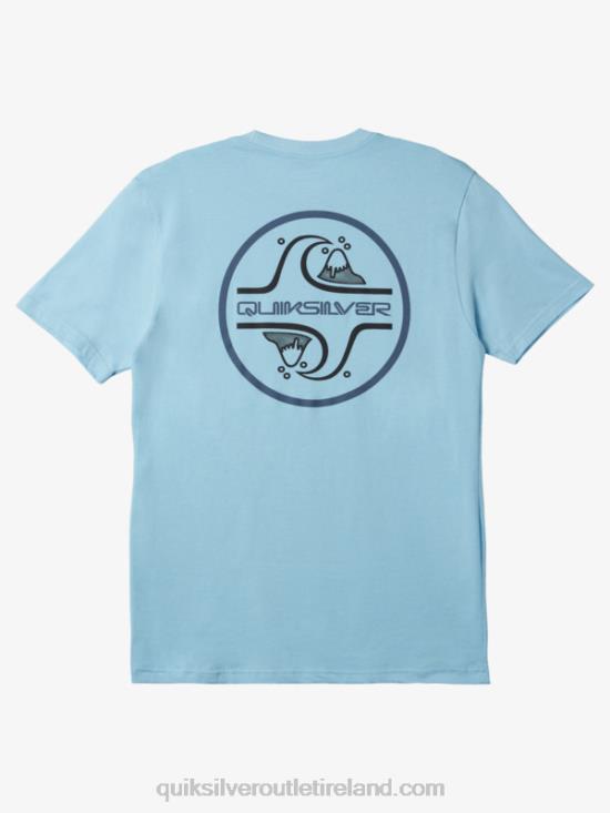Men Quiksilver Core Bubble T-shirt N02TD1026 sky blue