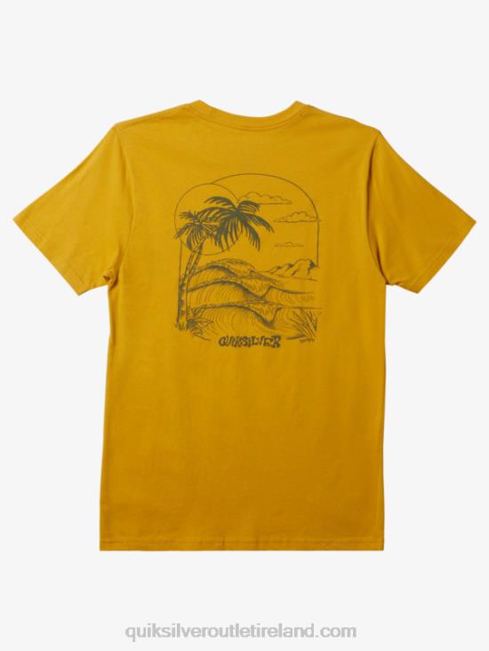 Men Quiksilver Escape Route T-Shirt N02TD119 yolk yellow