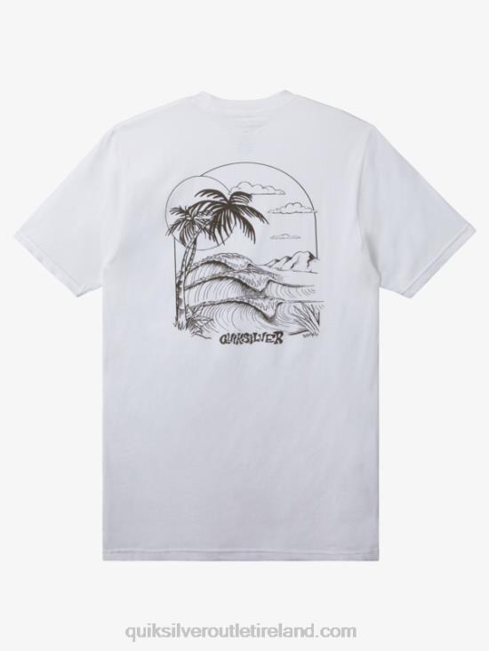 Men Quiksilver Escape Route T-Shirt N02TD120 white
