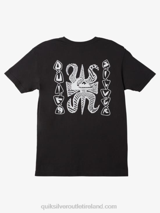 Men Quiksilver Fortuned Logo T-Shirt N02TD983 black