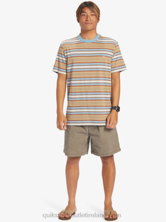 Men Quiksilver Geller Stripe T-Shirt N02TD631 geller taos stripe