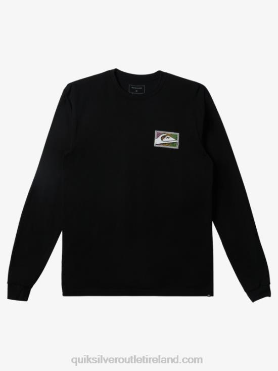 Men Quiksilver Gradient Prints Long Sleeve T-Shirt N02TD435 black