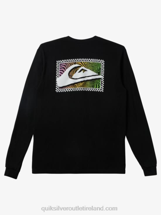 Men Quiksilver Gradient Prints Long Sleeve T-Shirt N02TD435 black