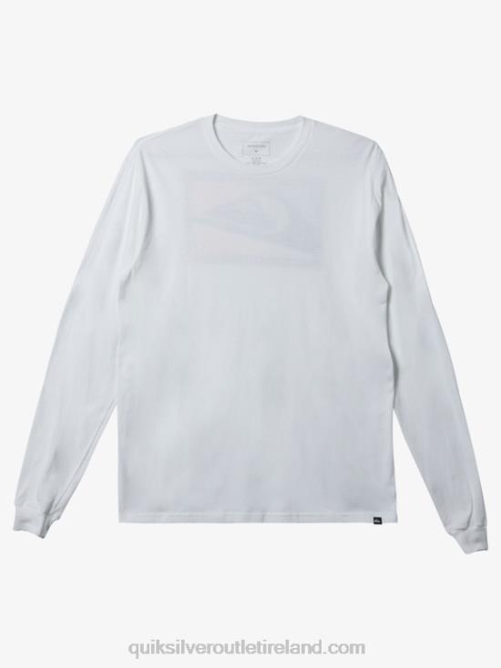 Men Quiksilver Gradient Prints Long Sleeve T-Shirt N02TD437 white