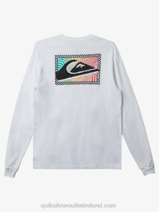Men Quiksilver Gradient Prints Long Sleeve T-Shirt N02TD437 white
